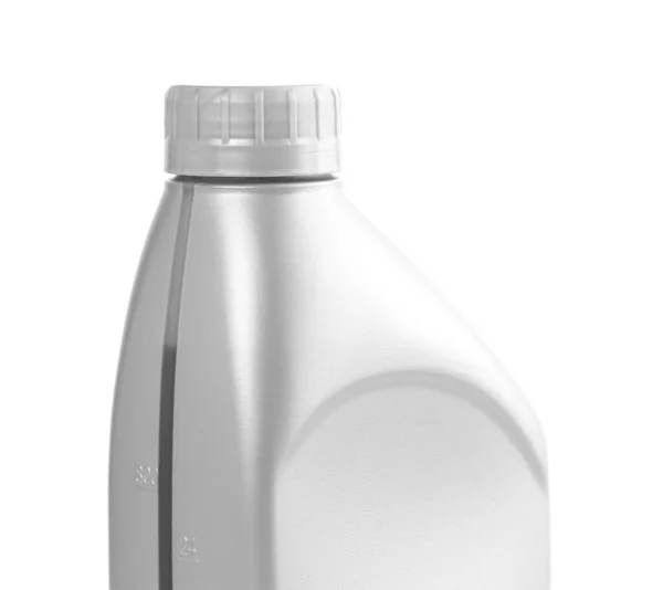 Eine Flasche Getriebeöl Für Eine Automatik Auf Weißem Hintergrund — Stockfoto