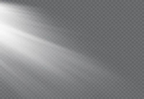 Vetor Luz Solar Transparente Lente Especial Flash Efeito Luz — Vetor de Stock