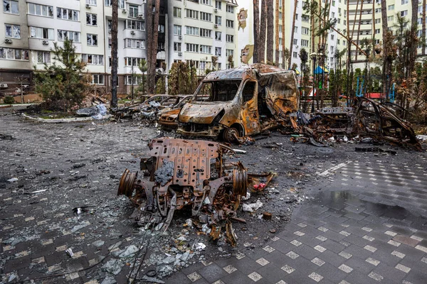 Irpin Kyev Régió Ukrajna 2022 Városok Ukrajna Után Orosz Megszállás — Stock Fotó