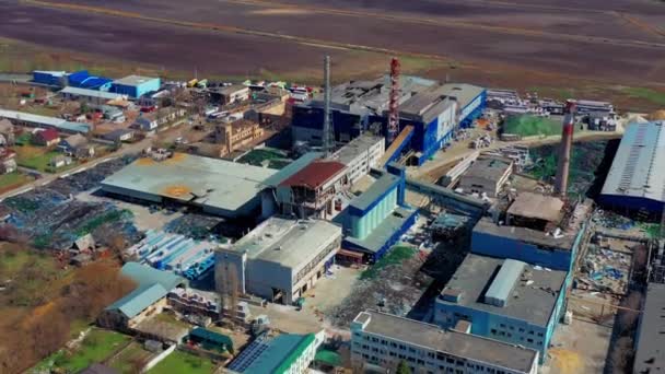 Pemandangan Atas Pabrik Kaca Yang Hancur Pabrik Kaca Itu Dihancurkan — Stok Video