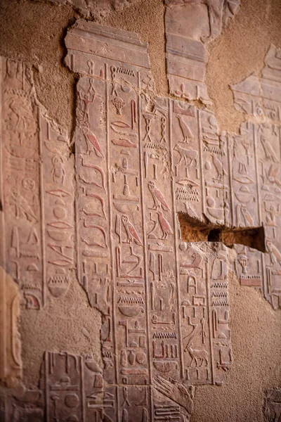 Beautiful Mural Hieroglyphs Temple Hatshepsut Jeser Jeseru Masterpiece Ancient Egyptian — Stockfoto