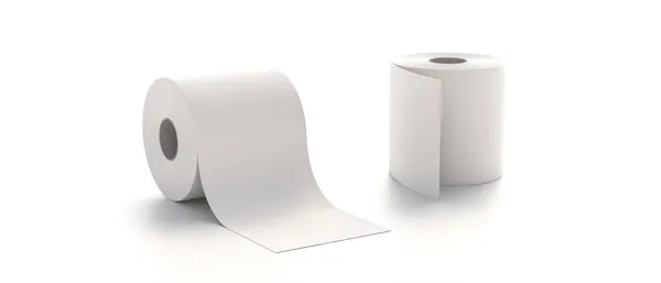Туалетная Бумага Мягкая Гигиеническая Ткань Санитарная Бытовая Концепция Два Пустых — стоковое фото