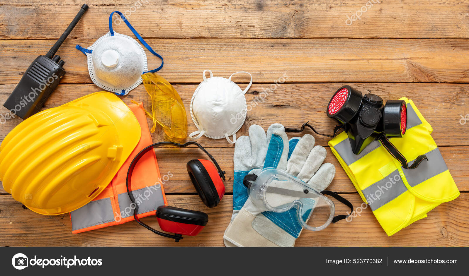 Sante Securite Travail Pour L industrie Chantier Travail Equipement Protection Individuelle Photo de stock par gioiak2 523770382