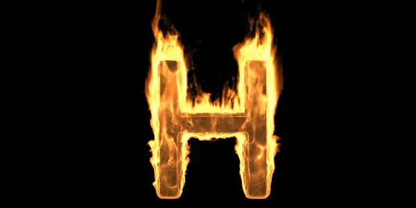 Feuer Alphabet Buchstabe Flammende Brandschrift Brennende Flamme Text Mit Rauch — Stockfoto