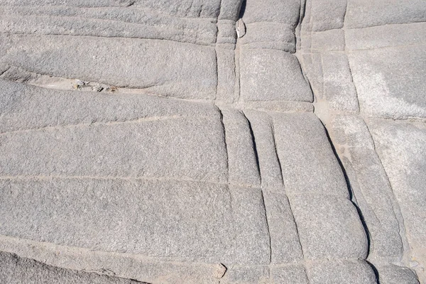 Granitowe Szare Formacje Skalne Kształtowane Przez Sól Morską Teksturę Tła — Zdjęcie stockowe