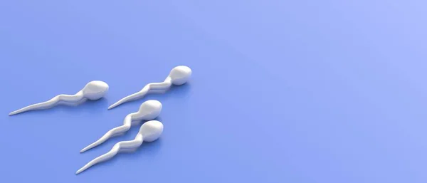 Sperm Microscope Male Spermatozoon Movement Human Sperm Cells Moving Blue — Stock Photo, Image