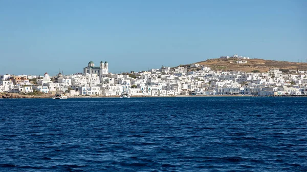 Paros Island Greece Naoussa Village Cyclades Summer Destination Architecture White — Fotografia de Stock