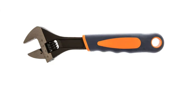 Wrench Work Tool Black Orange Color Rubber Handle New Instrument — Stock Photo, Image