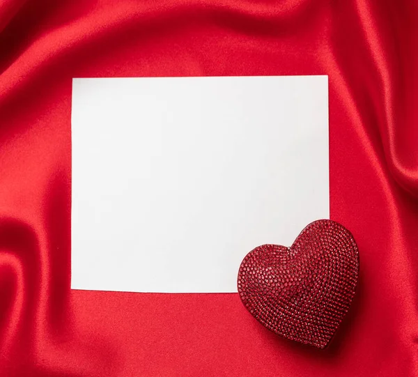 День Святого Валентина Символом Любви Красный Цвет Рубиново Сердце Форме — стоковое фото