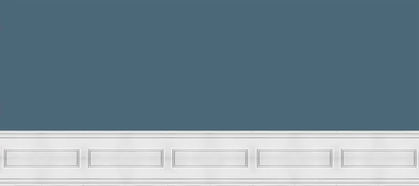 Pared Azul Retro Con Fondo Panel Madera Blanca Diseño Arquitectura — Foto de Stock