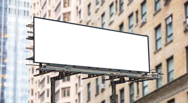 Billboard Mockup Modelo Propaganda Cartaz Blank Grande Exterior Vazio Painel — Fotografia de Stock
