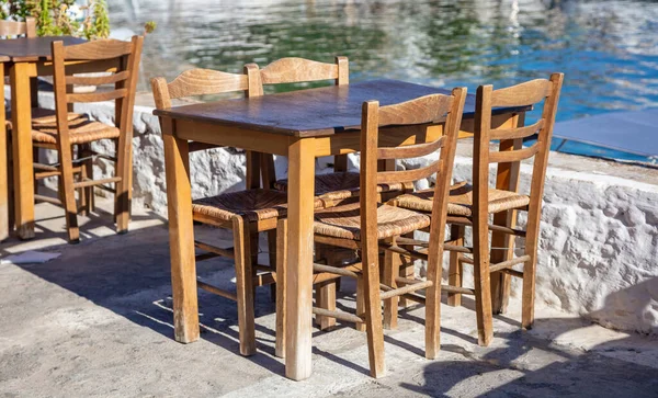 식당빈 테이블 그리스 비현실적 — 스톡 사진