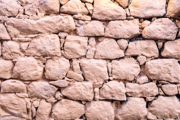 Kamienna Ściana Malowane Tło Tekstury Stary Kamienny Mur Tradycyjnym Wzorem — Zdjęcie stockowe