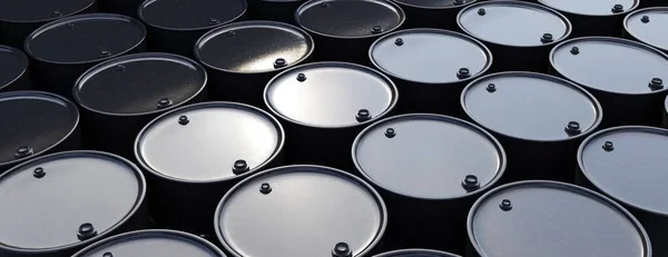 Βιομηχανία Πετρελαίου Και Φυσικού Αερίου Μαύρο Χρώμα Βαρέλι Βενζίνης Φόντο — Φωτογραφία Αρχείου