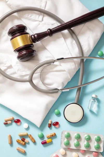 Questioni Legali Salute Medicina Malcostume Medico Avvocato Lesioni Personali Giudice — Foto Stock