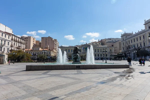 Atenas Grécia Março 2022 Praça Kotzia Centro Histórico Atenas Thesee — Fotografia de Stock