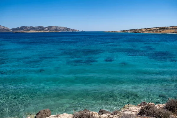 Greece Lesser Cyclades Island Koufonisia Rippled Aegean Sea Turquoise Water — Stock Photo, Image
