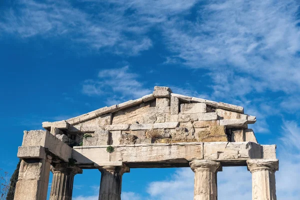 Agorà Romana Atene Grecia Porta Athena Archegetis Parte Superiore Sfondo — Foto Stock