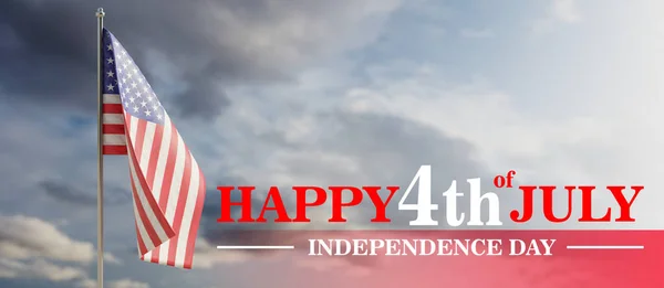 July Fourth Happy 4Th July Independence Day America National Holiday — Stock Photo, Image