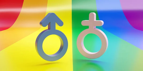 Lgbtq Gemeenschap Rechten Rainbow Kleur Vlag Lgbt Gay Trots Teken — Stockfoto