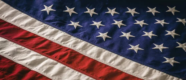 Flag Close America Symbol Usa Stars Stripes Sign National American — стокове фото