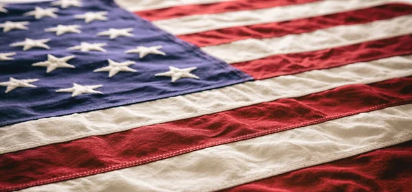 Flag Close America Symbol Usa Stars Stripes Sign National American — Stock fotografie