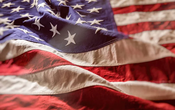 Abd Bayrağı Yaklaşıyor Amerika Nın Yıldızları Şeritleri Ulusal Amerikan Bayramı — Stok fotoğraf