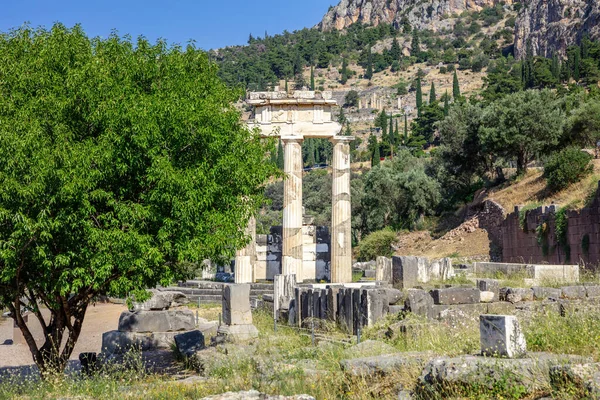 Delphi Greece Archaeological Site Ancient Greek Considered Delfi Centre World — Fotografia de Stock