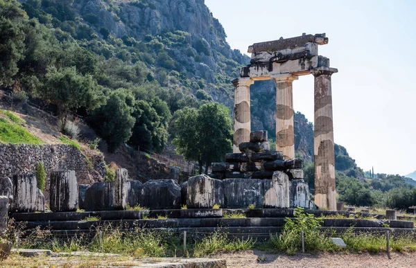 Delphi Greece Archaeological Site Ancient Greek Considered Delfi Centre World — Fotografie, imagine de stoc