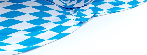 Oktoberfest Background Bavarian Rhombic Pattern Blue White Color Textile Banner — Foto Stock