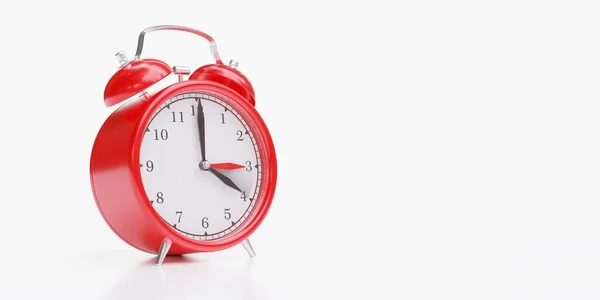 Zamanı Geri Gün Işığı Tasarruf Sonu Kırmızı Alarm Saati Beyazda — Stok fotoğraf
