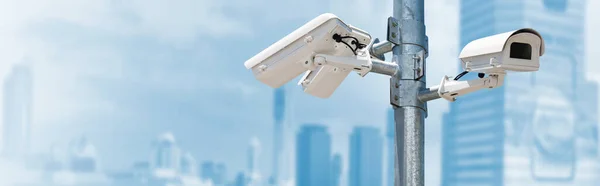 Cctv Camera City Copy Space — Stock Photo, Image