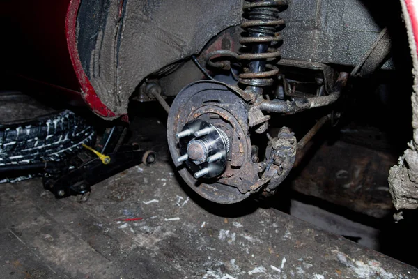 New Wheel Hub Old Car — 스톡 사진