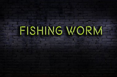 Geceleri duvarda neon levhası var. Yazıt balıkçı solucanı.