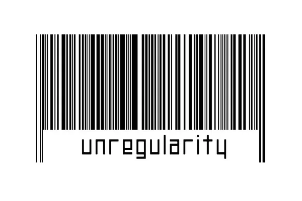 Концепція Цифровізації Штрих Код Чорних Горизонтальних Ліній Нерегулярністю Написів Нижче — стокове фото