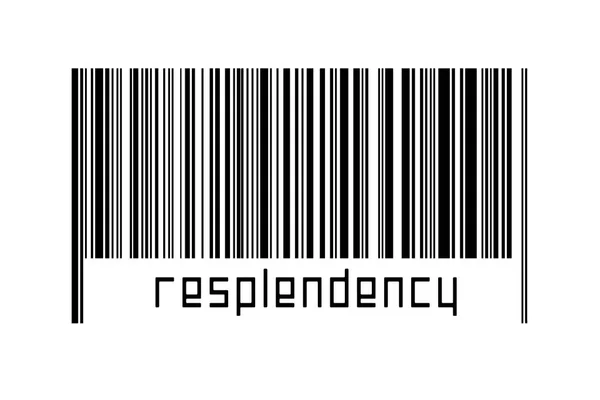 Ψηφιοποίηση Έννοια Barcode Των Μαύρων Οριζόντιων Γραμμών Την Επιγραφή Resplendency — Φωτογραφία Αρχείου