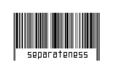 Dijitalleştirme kavramı. Altında yazıt ayrımı olan siyah yatay çizgilerin barkodu.