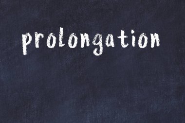 Siyah masadaki tebeşir el yazısı yazması uzatma