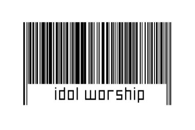 Dijitalleştirme kavramı. Altında yazıt putu olan siyah yatay çizgilerin barkodu.