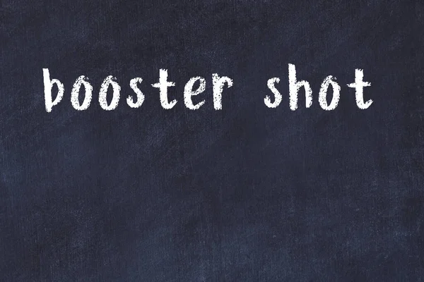 Főiskolai Tábla Kézzel Írt Felirat Booster Lövés Rajta — Stock Fotó