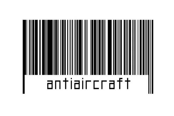 Barcode Auf Weißem Hintergrund Mit Der Aufschrift Flugabwehr Unten Konzept — Stockfoto