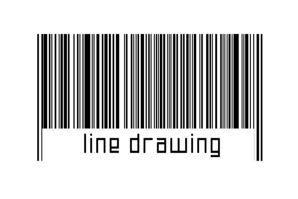 Digitalisierungskonzept Barcode Schwarzer Horizontaler Linien Mit Zeichnung Unten — Stockfoto
