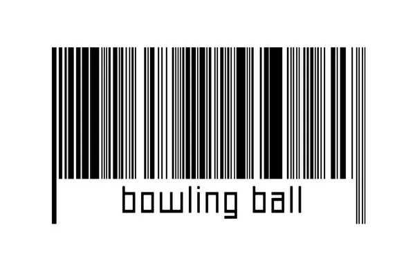 Digitalisierungskonzept Barcode Schwarzer Horizontaler Linien Mit Beschriftung Bowlingball Unten — Stockfoto