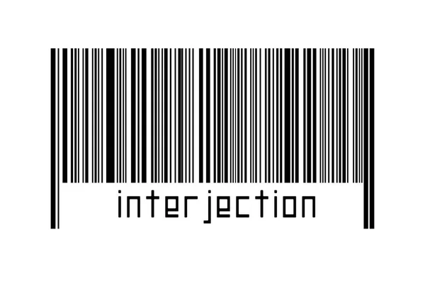 Code Barres Sur Fond Blanc Avec Interjection Inscription Dessous Concept — Photo