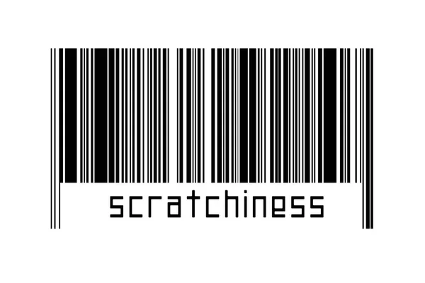 Barcode Λευκό Φόντο Scratchiness Επιγραφή Παρακάτω Έννοια Του Εμπορίου Και — Φωτογραφία Αρχείου