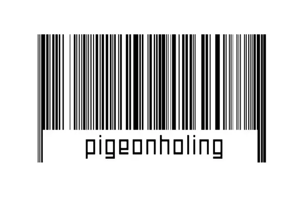 Barcode Λευκό Φόντο Επιγραφή Pigeonholing Παρακάτω Έννοια Του Εμπορίου Και — Φωτογραφία Αρχείου