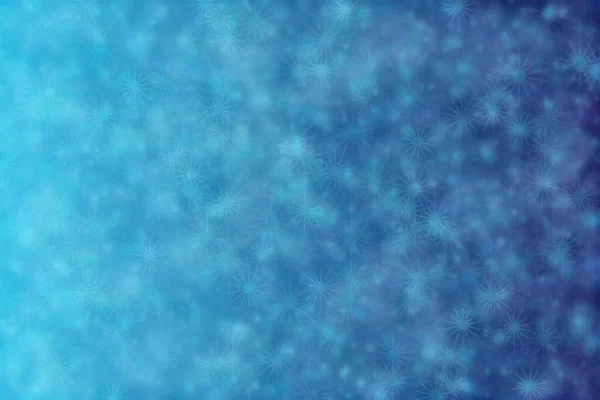 Sötétkék Kék Elvont Disszidált Háttér Csillag Alakú Bokeh Foltok — Stock Fotó