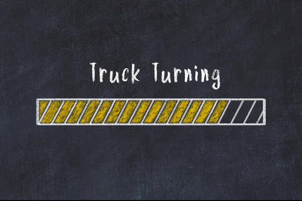 Logistik Hohes Kpi Konzept Kreide Fortschrittsbalken Und Aufschrift Truck Turning — Stockfoto