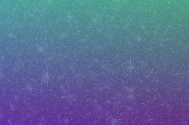 Mor 'dan suya doğru eğimli yeşil renk ve yıldız şekilli desenler.