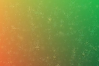 Hardal ve yeşil renkli arkaplan farklı şeffaflığa sahip yıldız lekeleri.